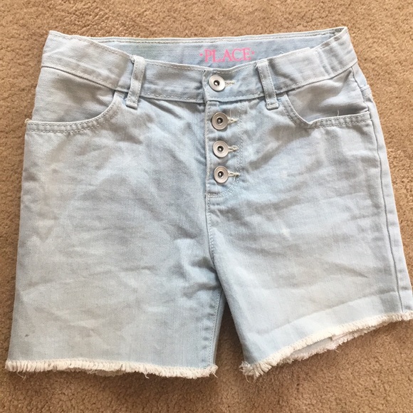 children’s place light washed denim shorts - Picture 1 of 3